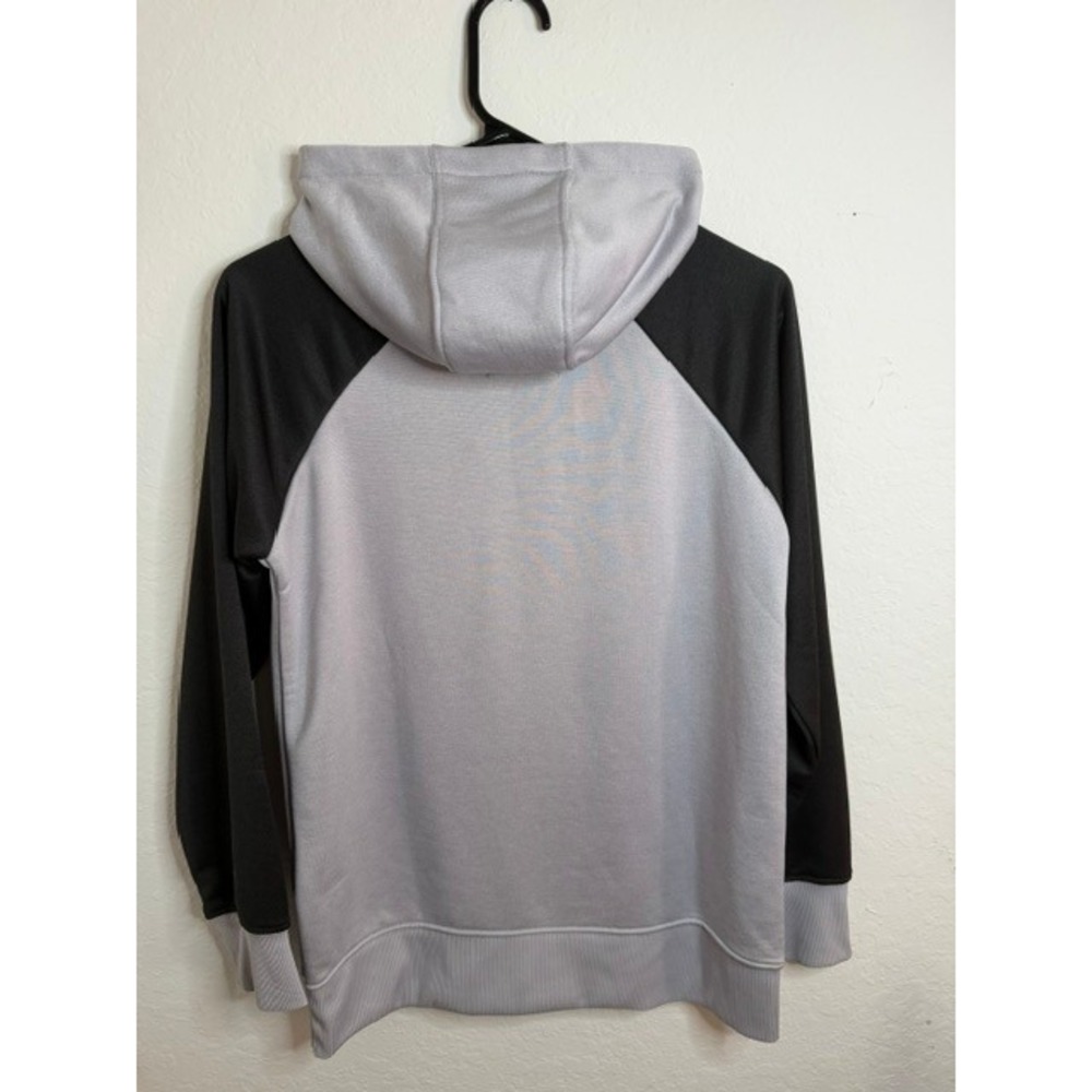 Hurley H2O-Dri French Terry Solar Hoodie Mens Grey Black Raglan Pullover NEW - Picture 2 of 5